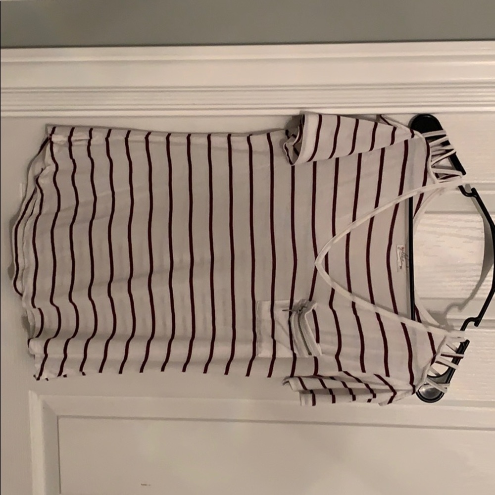 Girls Short Sleeved Stripped Shirt